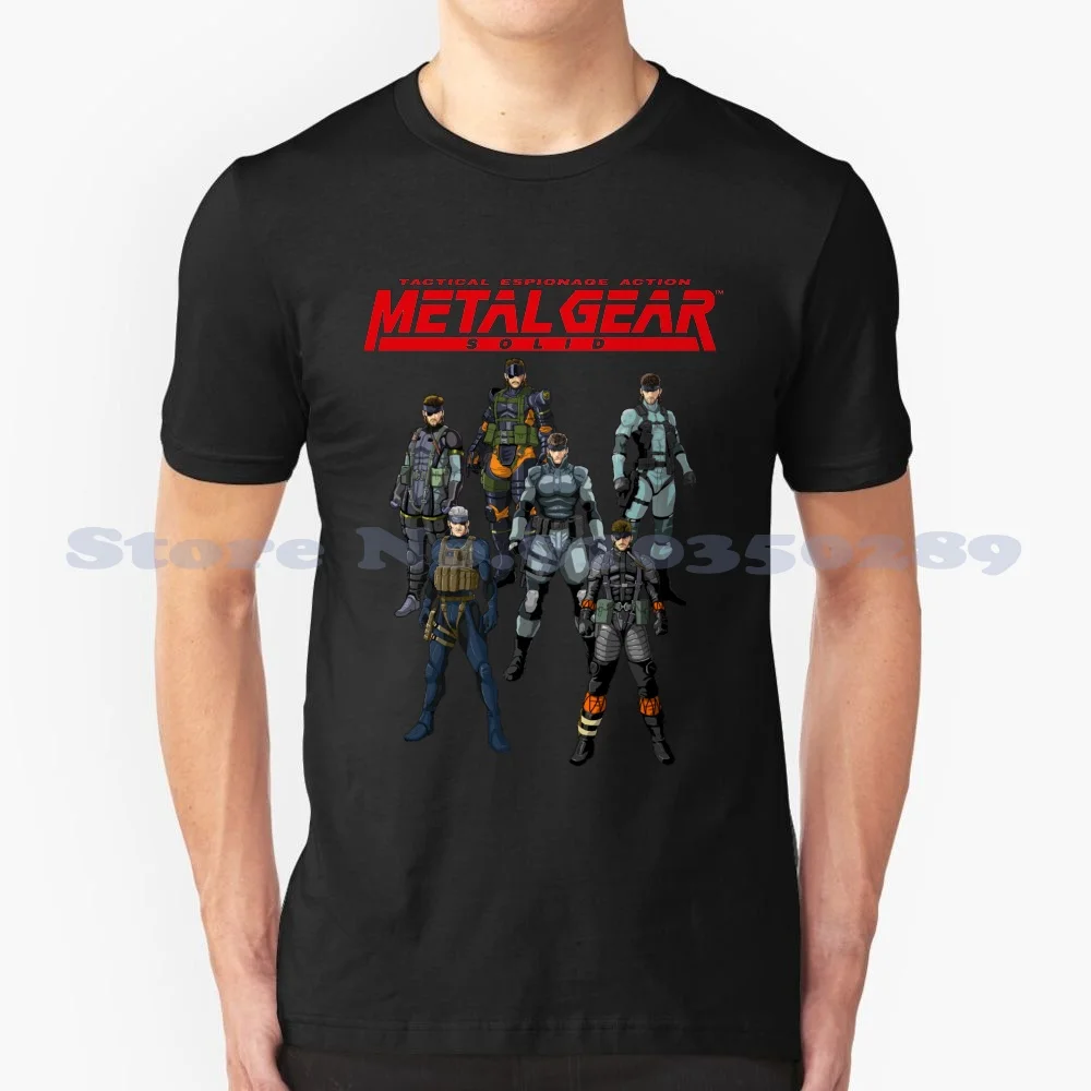 Metal Gear Solid Snakes Fashion Vintage Tshirt T Shirts Raiden Metal Gear Solid Foxhound Snake Ocelot Old Snake The Phantom