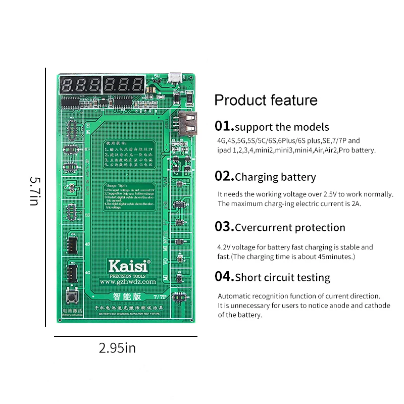 Battery Activation Board Test Fixture for iPhone X XS MAX XR 4 5 6 6s 7 8 for Samsung xiaomi Huawei Android Phone Quick Charging