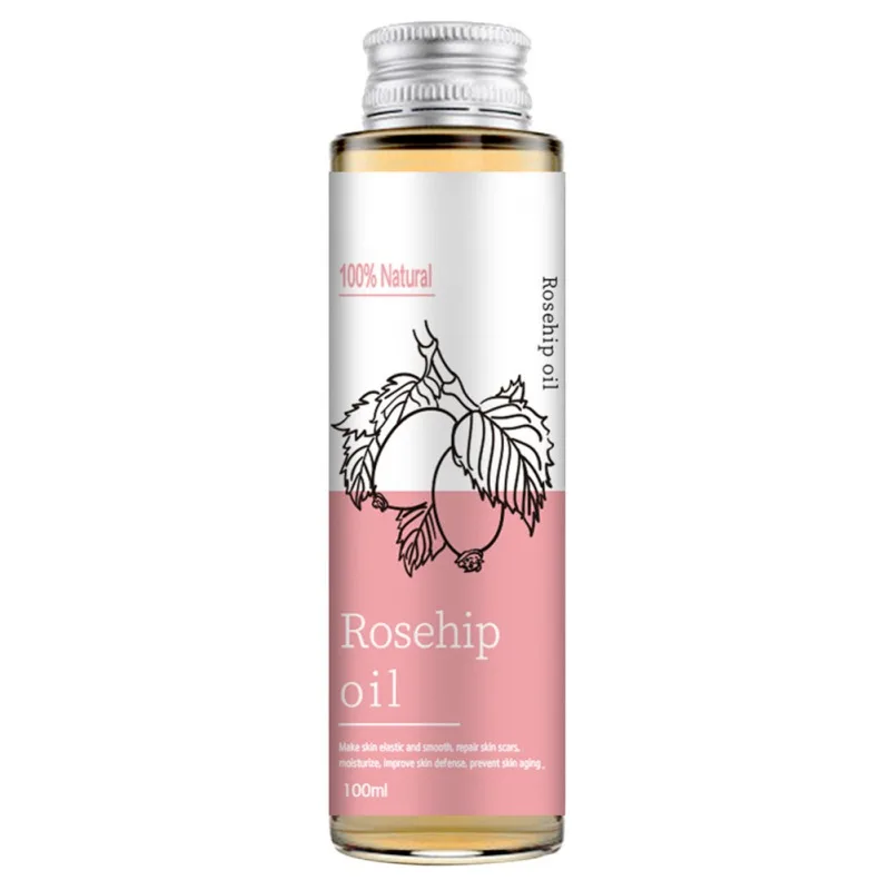 100ml Rosehip Oil Body Massage Serum Essence Pure Natural Moisturizing Dry Skin Hair Anti-Aging Facail Vitamin E Beauty Health