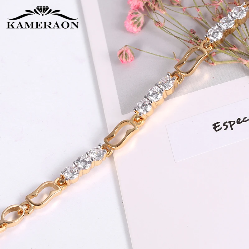New Arrivals women fashion bracelets  with stones Shiny AAAAA CZ Crystal friendship female wrist bracelet