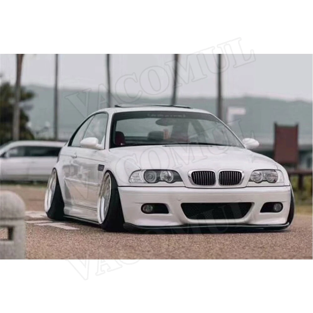 Car Body Kit PP Unpainted Front Bumper Rear bumper Side Skirts Aprons For BMW E46 M3 Style Bodykit Cover Car modify accessories