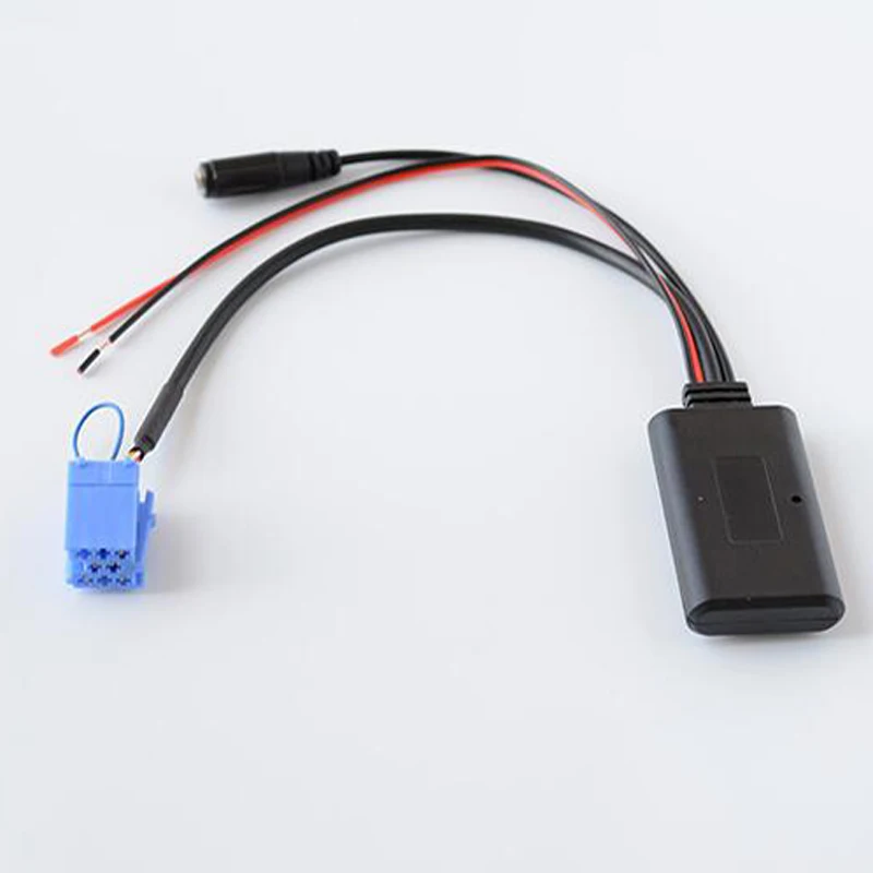 Biurlink Bluetooth Wireless AUX input Audio Cable Microphone Call Free Adapter ISO 8Pin for Smart Fortwo 450 Radio MP3 Auxiliary