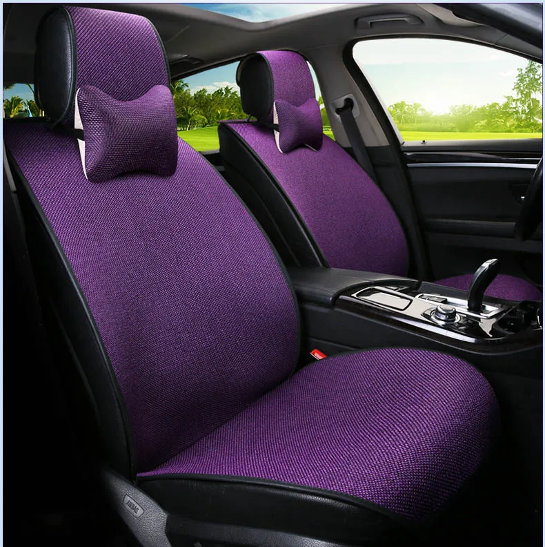 

Linen Universal Car Seat Cover Set for volkswagen ford focus 2 audi a3 chevrolet cruze skoda octavia auto accessorie car styling