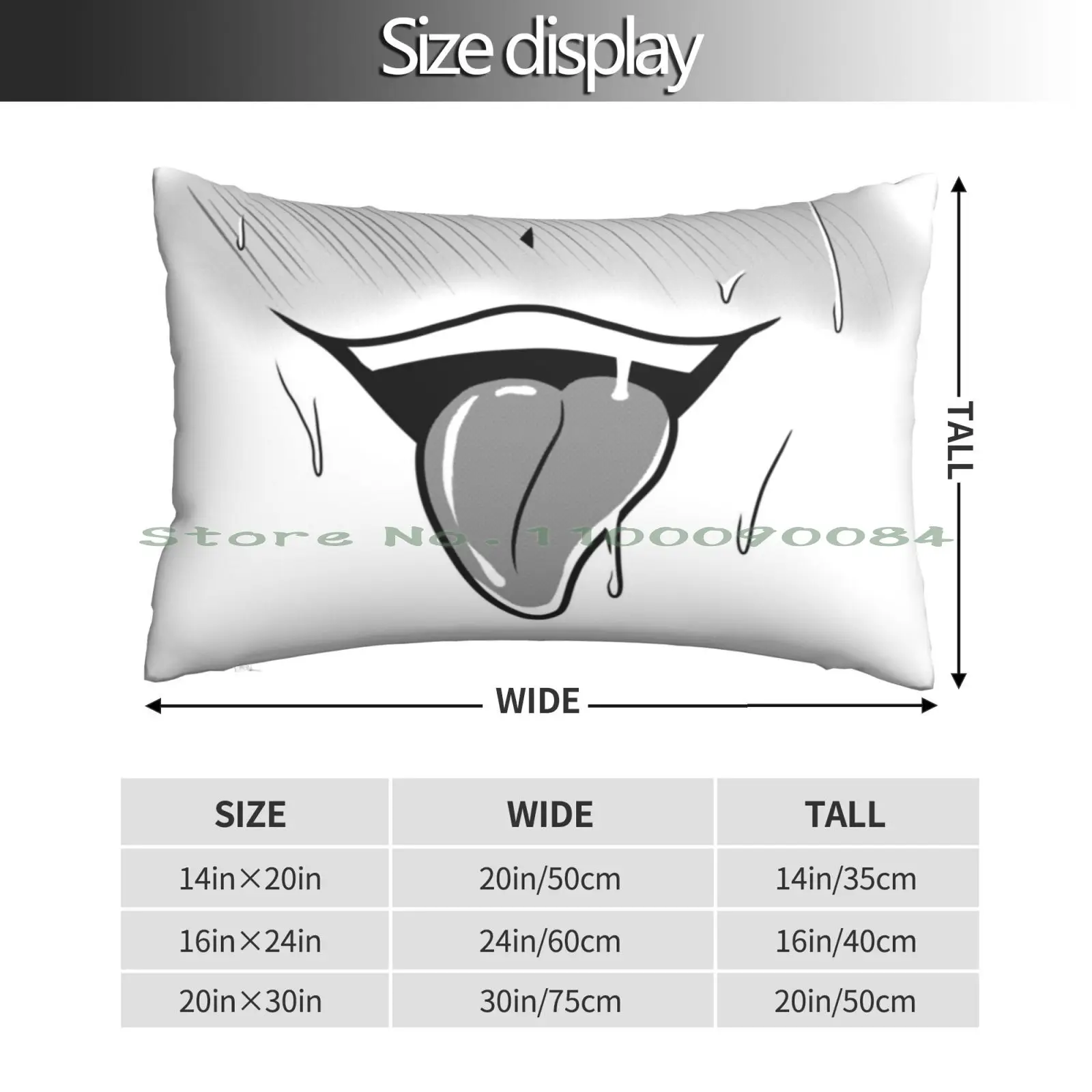 1 Pillow Case 20x30 50*75 Sofa Bedroom Hentai Long Rectangle Pillowcover Home Outdoor Cushion Decor