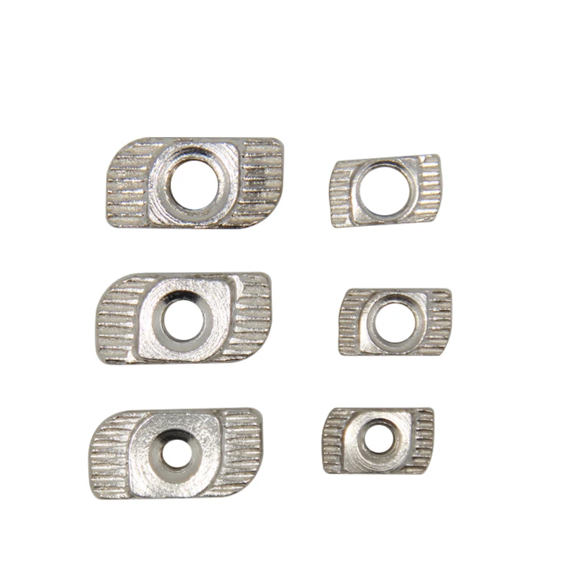 MEGA 100pcs 50pcs Block Square T Nuts Sliding Slot Hammer Boat Nuts M3 M4 M5 M6 Fastener For T-Track 2020 3030 Aluminum Profiles