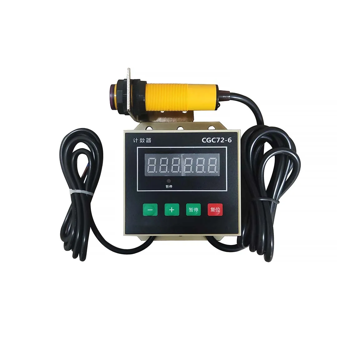 DC24V Electronic Digital Display Counter with Conveyor 504/604/704mm Infrared Induction Counting Industrial Punch Count