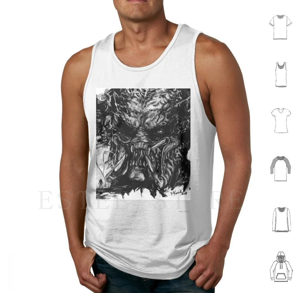 The Hunter Tank Tops Vest Hunter Monster Art Design Film Movie Creature Ugly Mutha