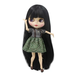 ICY DBS Blyth doll bjd toy black straight long hair white skin joint body 1/6 30cm anime toy girls gift anime