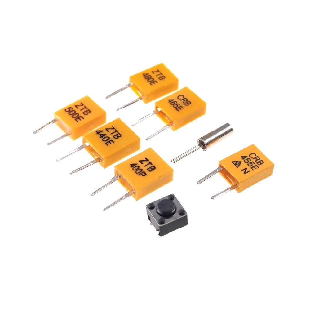 10 Pcs/Item 6x6x4.3 Tact Switch 400 429 432 440 455 465 480 500 KHz 1.0 Mhz Ceramic Resonator 32.768KHz 3x8 12.5PF 20ppm Crystal