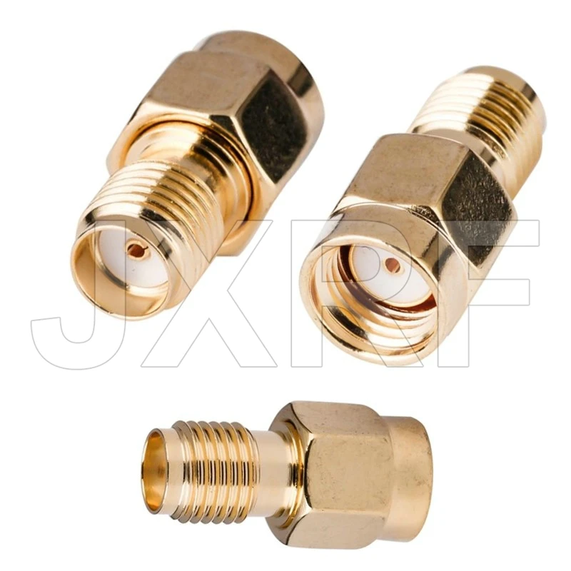 2 Stuks Sma Adapter Sma Vrouwelijk Naar Rp Sma Stekker Connector Adapter Verguld Straight Coaxiale Rf Adapters