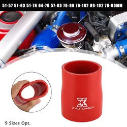 Uxcell 51-57mm 51-63mm 51-76mm ID Straight Silicone Reducer Hose Silicone Hose Coupler Intercooler Tube Red for Car Intercooler