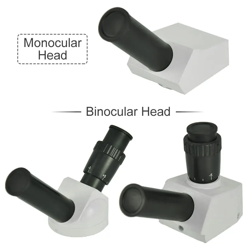 Microscope Trinocular Head Free Monocular Head Binocular Head for Biological Microscope with WF10X WF16X Large Field Eyepiece