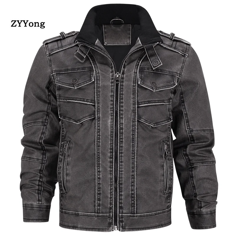 

Leather Jacket Men 2020 Fall Winter New Casual Motorcycle Jackets Male Fashion PU Coat Mens Brand Clothing