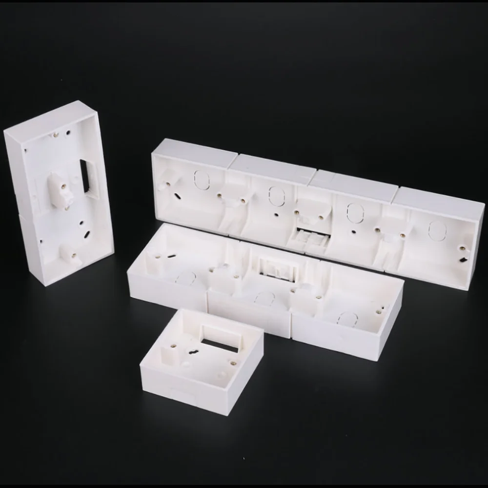 Installation Box Light Wall Switch Socket Base Model L86 L173 L258 L344 Surface Mount Junction Bottom Boxes Dark White Cassette