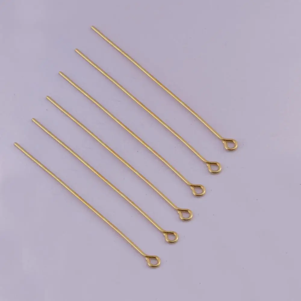 200pcs Gold Silver Color Eye Head Pins 20 25 30 35 40 45 50 mm Eye Pins Findings For Diy Jewelry Making Jewelry Accessories