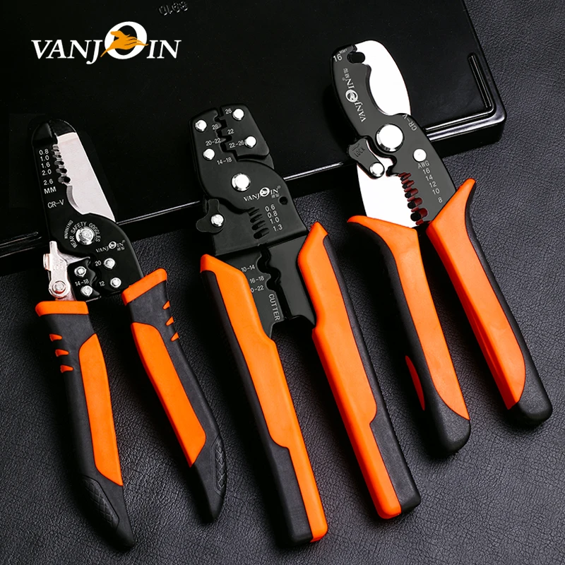 Vanjoin Wire Stripper Crimping Pliers Electrician Tools Alicate Multifuncional Wire Cutter Terminal Tubular Crimper Hand Tools