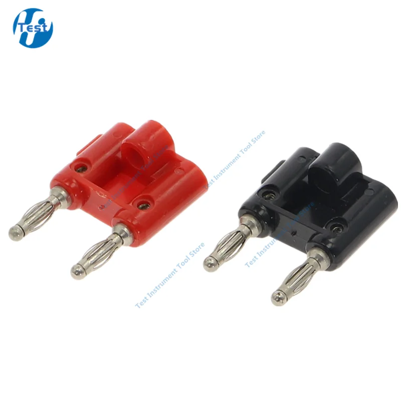 Double Row 4mm Banana Plug Connector Speaker Amplifier Plug Jack Twin Banana Terminal Couple Banana Plug Adapter