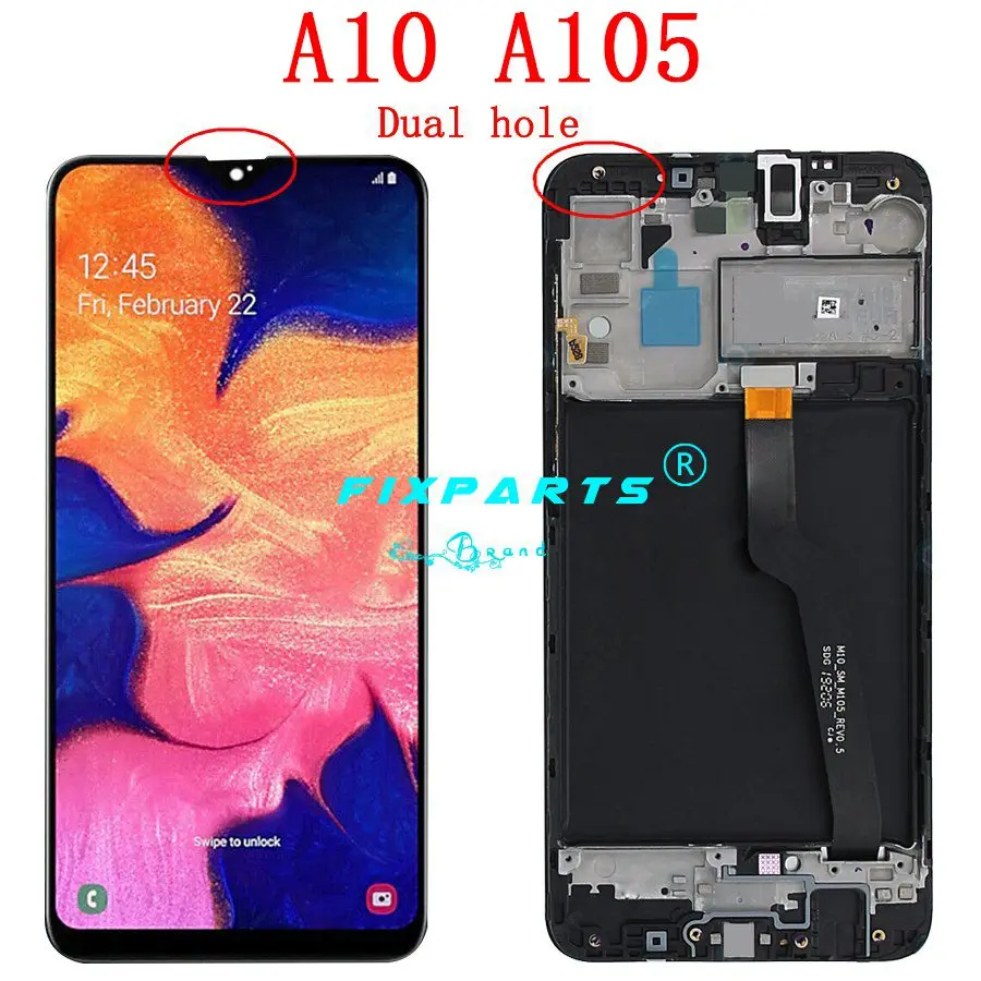 For SAMSUNG GALAXY A10 A105 A20 A205 A30 A305 A40 A405 A50 A505 A60 A606 A70 A80 A10 M10 M20 LCD Display Touch Screen With Frame