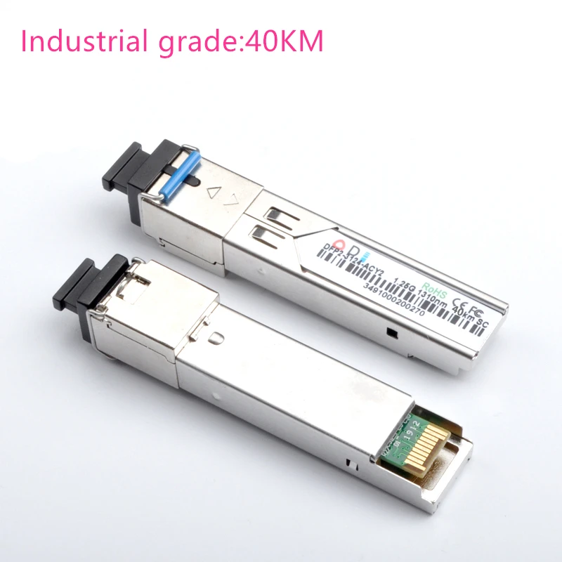 SC SFP Quang Module Cấp Công Nghiệp-40 ~ + 80 C 1.25G2 0/40/80KM 1310/1490/1550nm Đơn SFP Tương Thích Module Quang