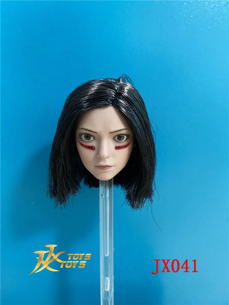 JXTOYS 1/6 JX041 A/B Alita Head Sculpt Fighting Angel Head For 12inch Female PH TBL Body Doll In Stock