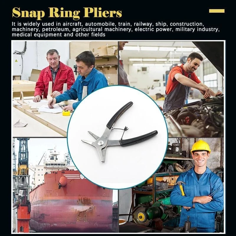 Pince à Circlip interne et externe, anneau de retenue, deux en un, double usage, pour la réparation des outils