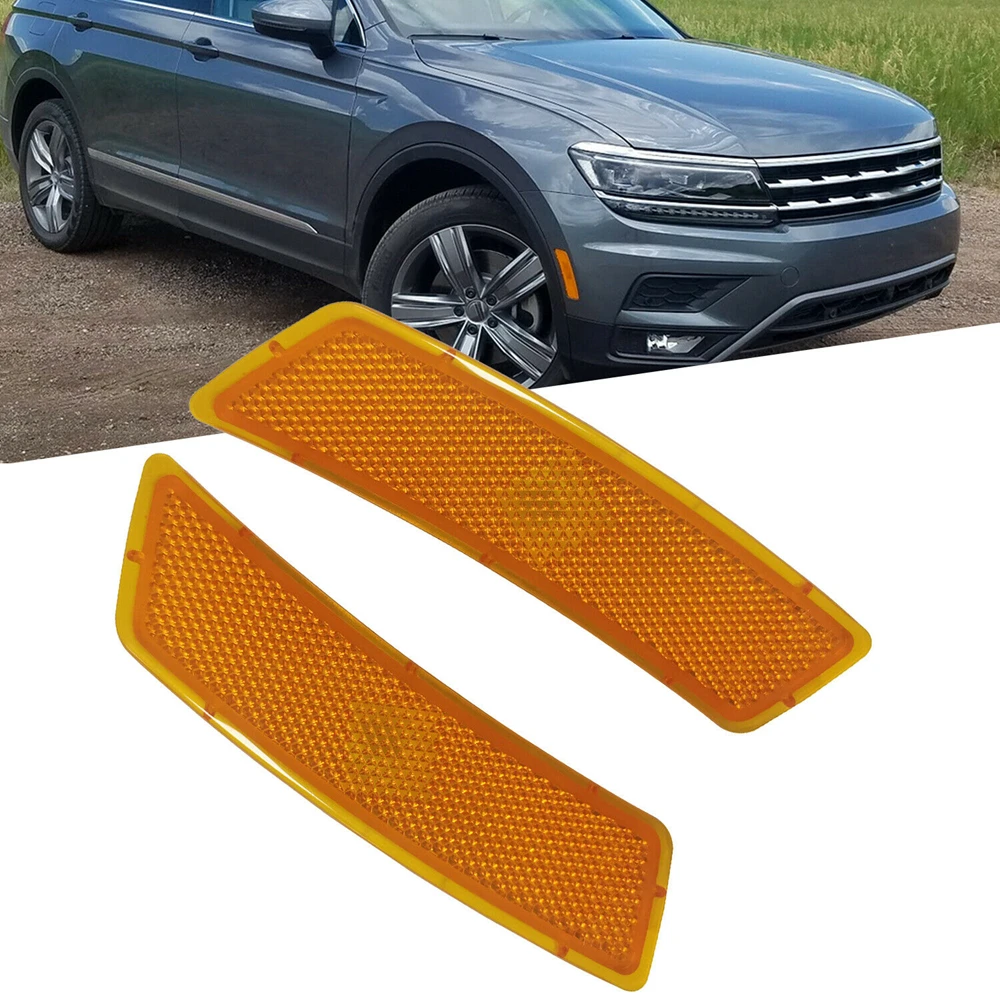 

For VW Beetle 2012-2019 Tiguan 2018-2021 Amber Lens Front Side Marker Light Housing Reflector C5945071A 5C5945072A