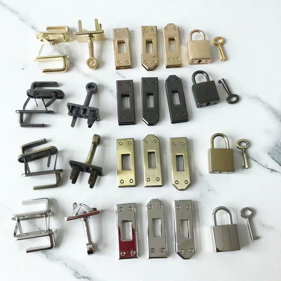 1 Set (7 Stück) 45 mm 4 Farben Metall Taschenschloss Hardware Zubehör Damen Handtasche Drehverschluss Schloss Schnalle DIY Teil Lederhandwerk – Detail 2
