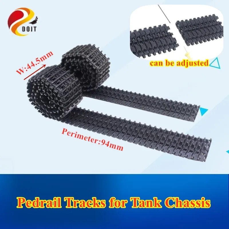 DOIT 2pcs Pedrail Tracks for Tank Chassis 1:16 3818 Caterpillar Chain Tracks Pedrail Thread Wheel Crawler DIY RC Toy Part