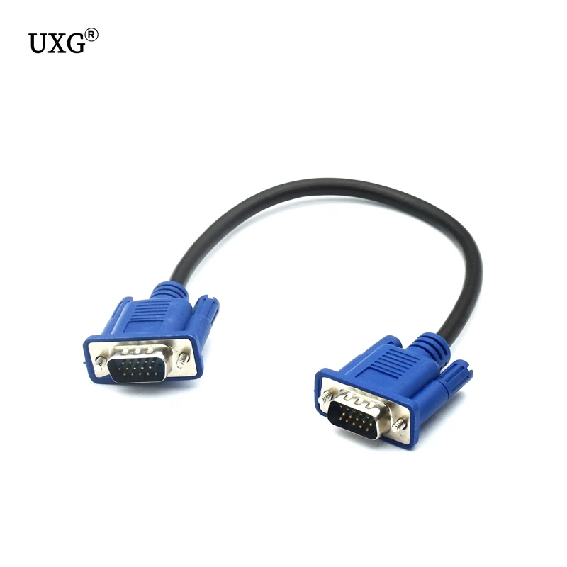 30cm 50cm VGA Cable Male To MaleBraided Shielding High Premium HDTV VGA Computer Tv Display Signal Short Cable 0.3m/0.5m/1.5m