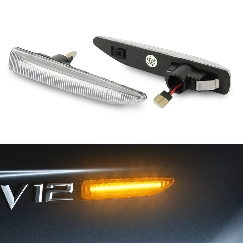 

2PC Car LED Side Marker Light Dynamic Turn Signal Light For BMW 7-Series E65 E66 E67 E68 2001 2002 2003 2004 2005 2006 2007 2008