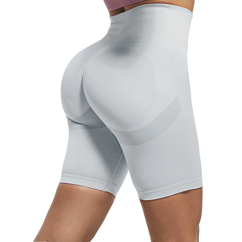 NORMOV Yoga Shorts Women Fitness High Waisted Sports Shorts Seamless Push Up Butt Gym Snorts Summer Workout Gym Shorts