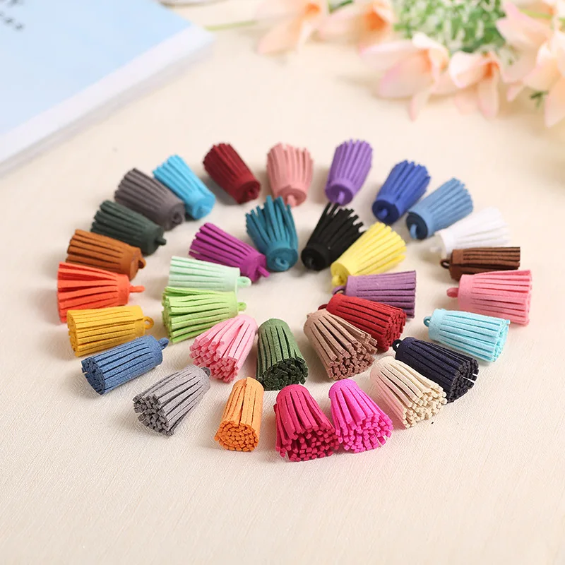 10PCS 3cm Mini Tassels Vintage Leather Suede Tassel Phone Tassels For DIY Craft Jewelry Findings Pendant Earrings Accessories