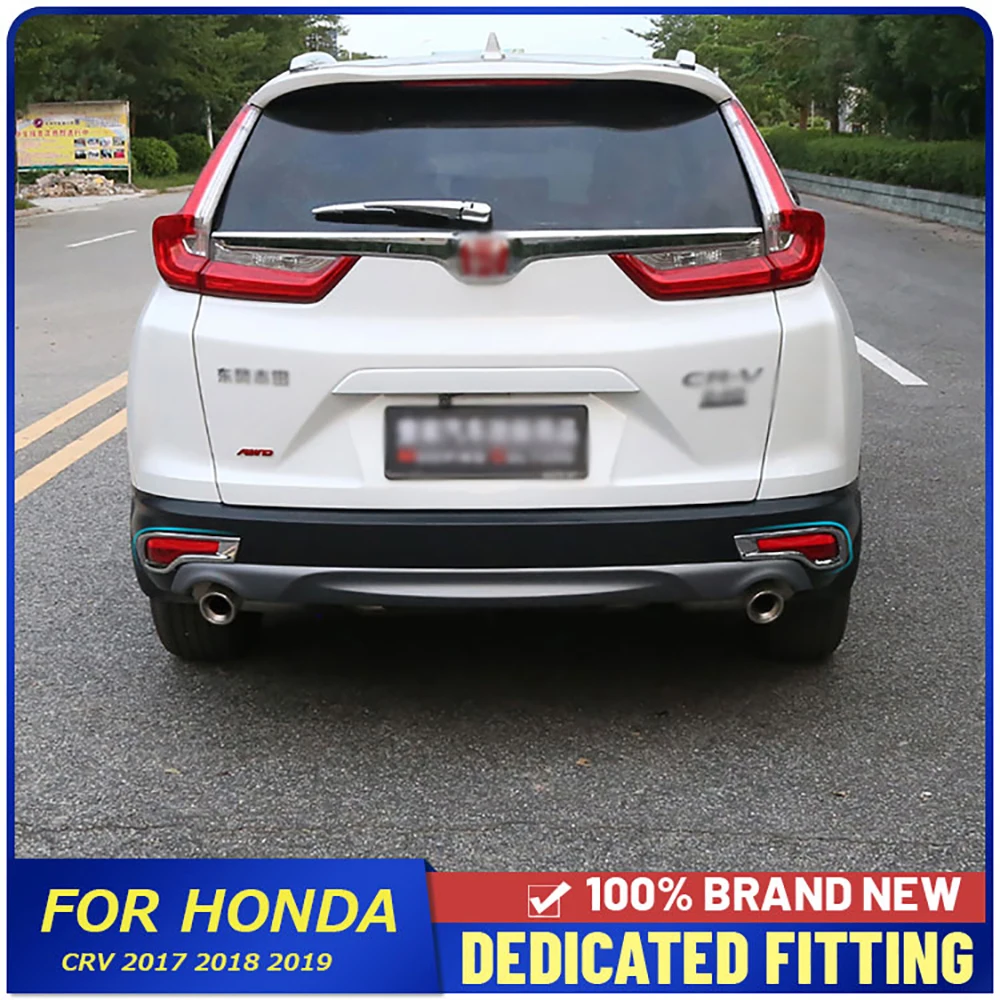 

Car Styling For Honda CR-V CRV 2017 2018 2019 ABS Chrome Rear Foglight Frame Cover Tail Fog Lamp Cover Trims Stickers