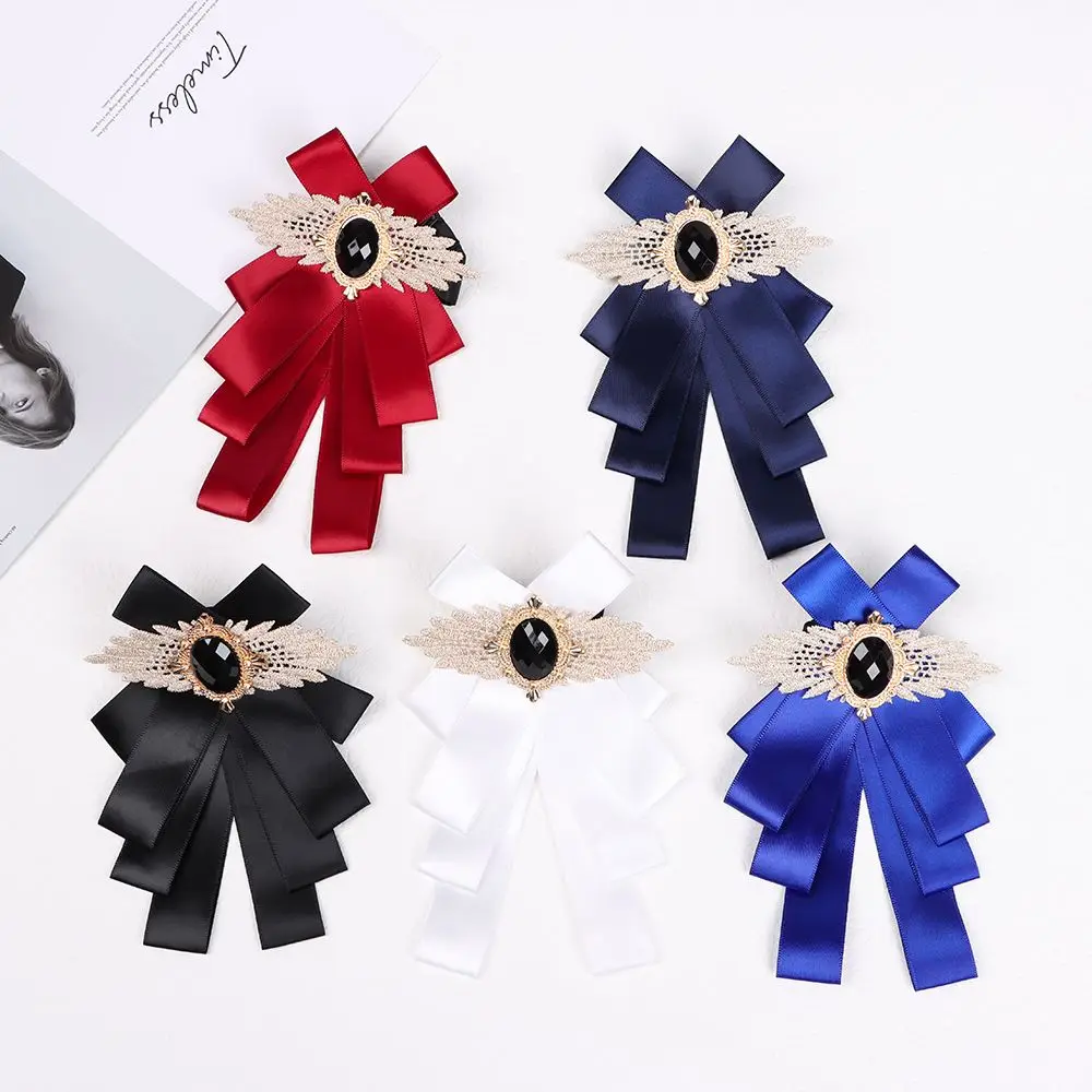 

Large Size Collar Jewelry Knitted Bow Bow Tie Bow Brooch Butterfly Bowknot Uniform Bowties