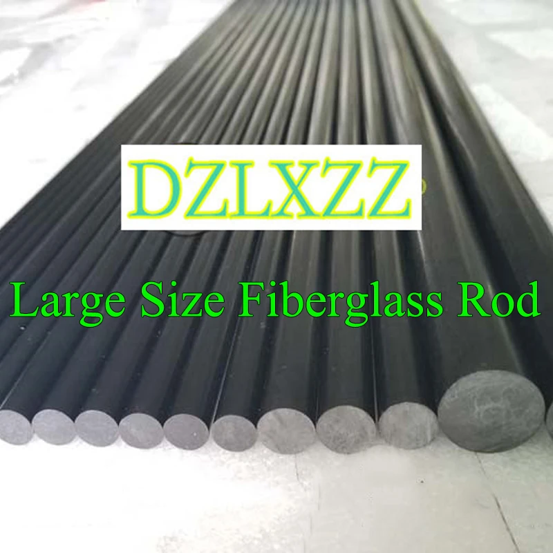 Lenght 1500mm-2000mm Large Size Black Glass Fiber Rod Diameter 25mm 30mm Fiberglass Elastic Insulation Rods Model Material