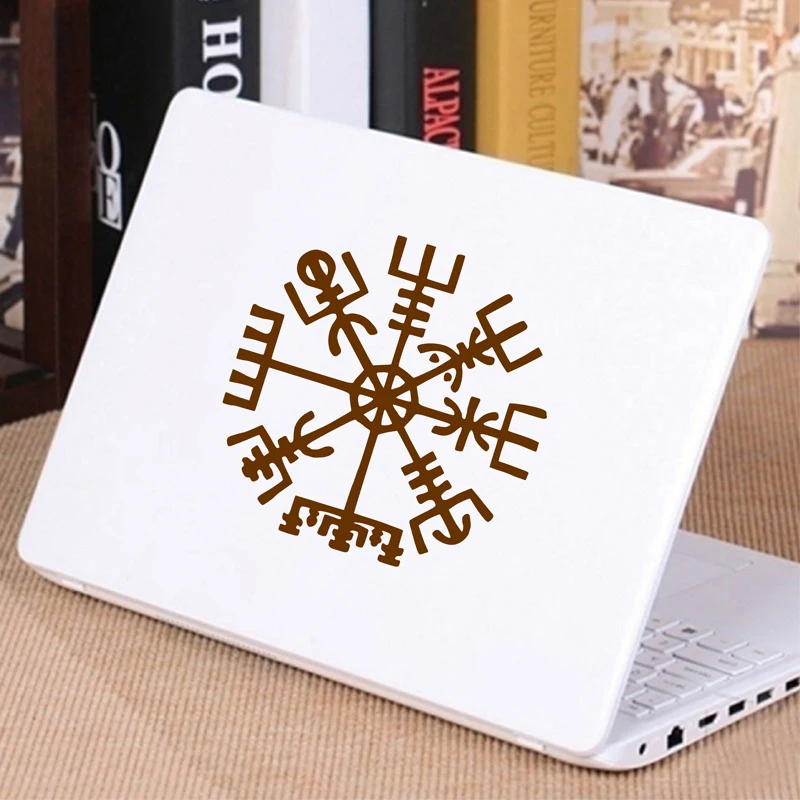 Runes Symbols Laptop Vinyl Sticker Car Window Decals Guide Lost Compass Viking Norwegian Celtics For Apple Macbook Pro/Air Decor