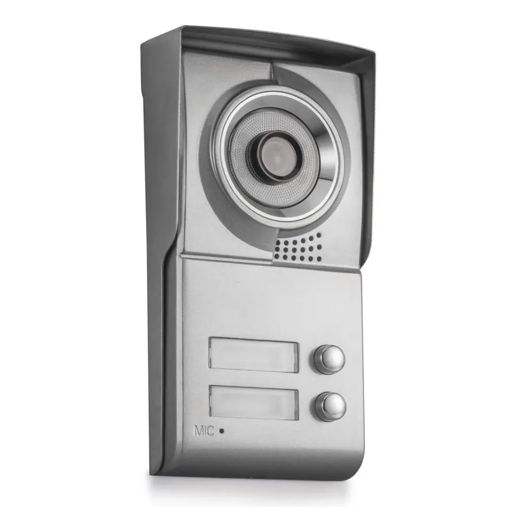 1 ~ 2 Eenheden Appartement Video Intercom Systeem 7 "Monitor Video Deur Telefoon Aluminium Legering Ir Camera Voor 1 ~ 2 Huishoudens Video Deurbel