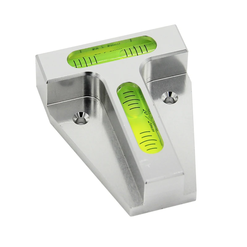 Livella portatile bidirezionale a bolla orizzontale a forma di T interamente in metallo 7018