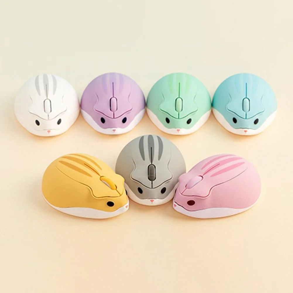 Cute Wireless 2.4G Mouse Hamster Designed Creative Mause Ergonomic USB Optical 1200 DPI Mini Mice Kid Gifts For PC Laptop