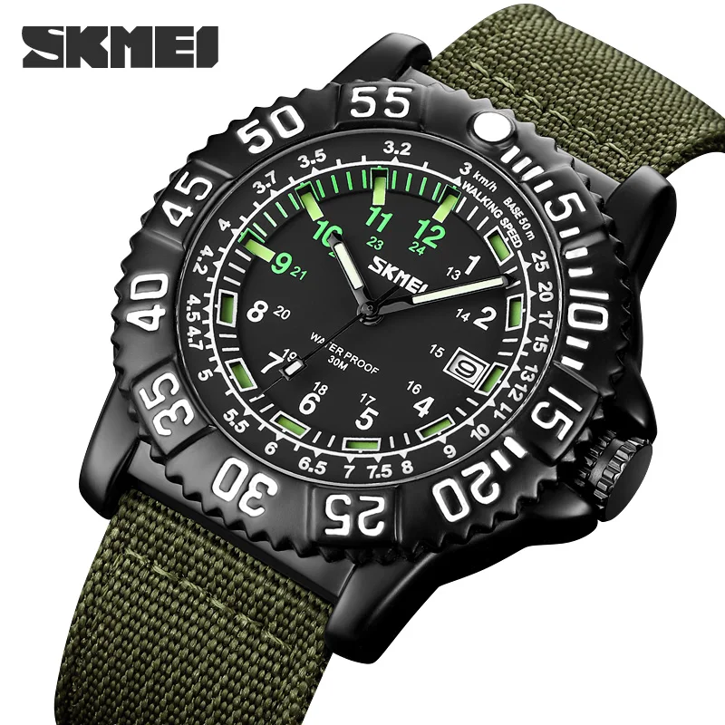 SKMEI Quartz Men\'s Watch Luxury Nylon Strap Quartz Watches Top Brand Fashion Dress Business Wristwatch Simple Dial Design Clock