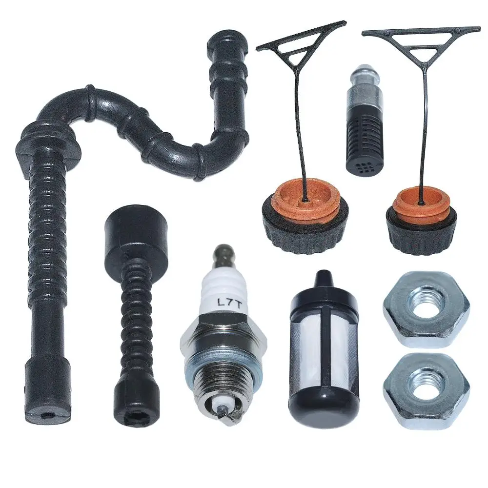 خط غطاء زيت الوقود مع فلتر الوقود شمعة إشعال مجموعة الجوز منشار كهربائي ، sti021 034 038 025 020 020 023 024 T ،