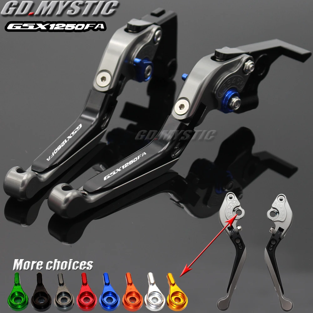 

For SUZUKI GSX1250 F/SA/ABS GSX1250FA GSX 1250 FA 2010-2016 Motorcycle Folding Extendable Brake Clutch Levers 20 Colors