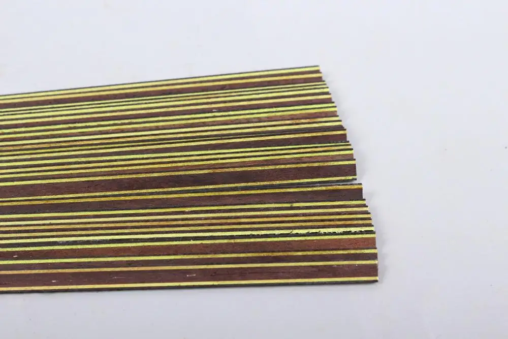 25 Strip Luthier Purfling Binding Marquetry Inlay 640x6x1.2mm Solid wood #163S