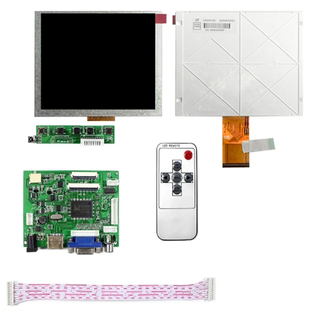 Imagem -02 - Original Polegadas Zj050na08c 640x480 Tft Lcd Tela Hdmi Vga av Lcd Controlador Driver Board Monitor Display Panel de Alta Qualidade