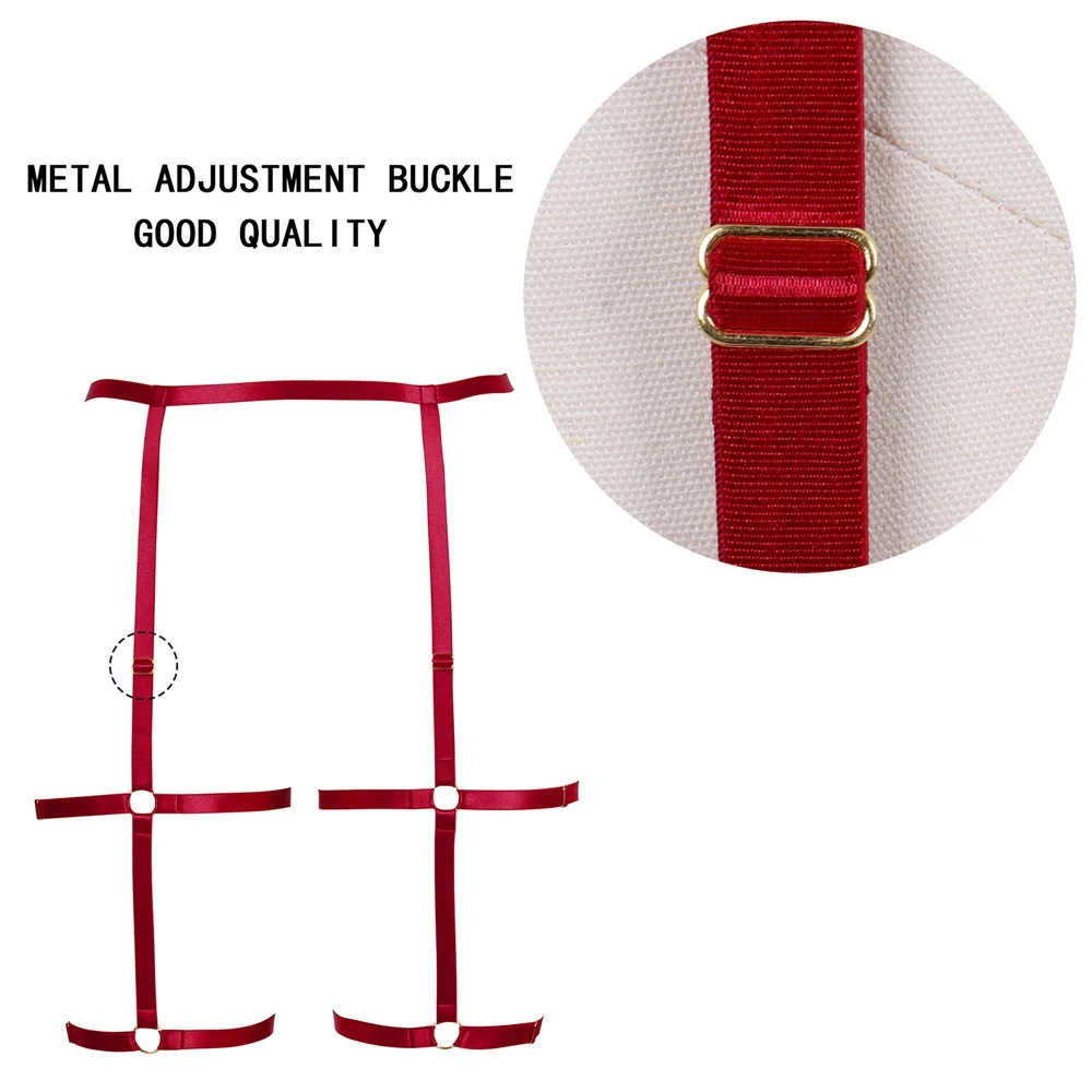 Jarretelles gothiques SFP pour femmes, ceinture, fétiche, jambe, sexy, lingerie, pôle, danse, rave, bondage, corps, cuisse, bas, jarretelles, accessoires, 7.0