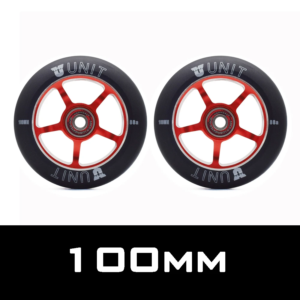 عجلة سرعة 100 مللي متر الأصلية 100 عجلات تزلج مضمنة 100 عجلات أخضر وأسود إطارات سكوتر للتزلج على الجليد 608 تحمل