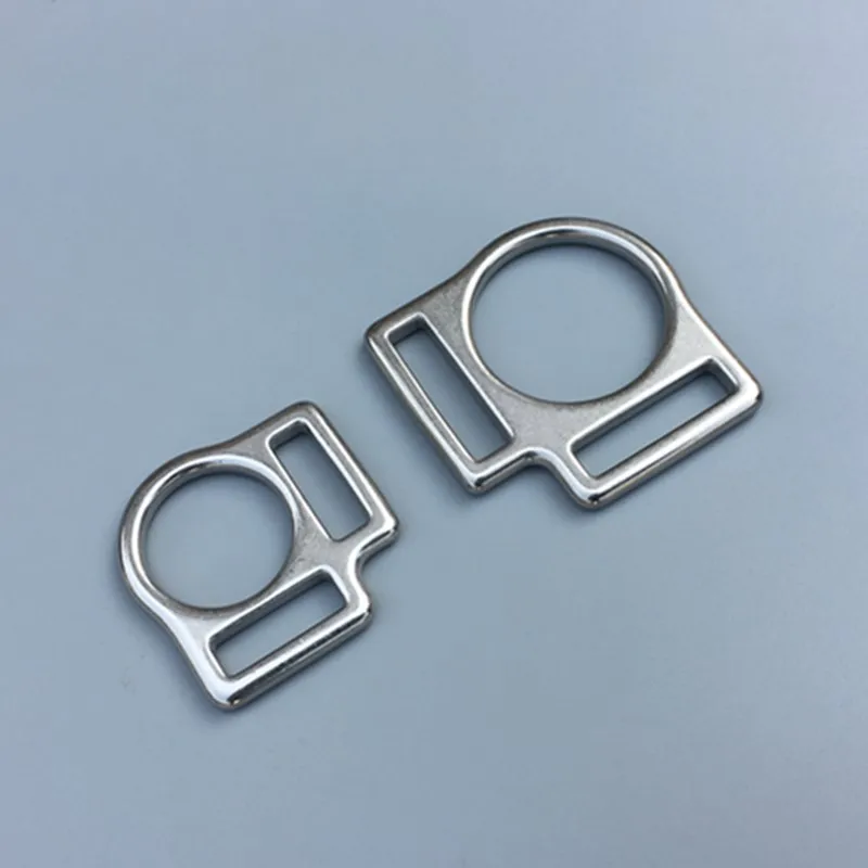 10pcs Stainless Steel Buckles Halter Square Metal Buckle 2-Slots 27mm 20mm