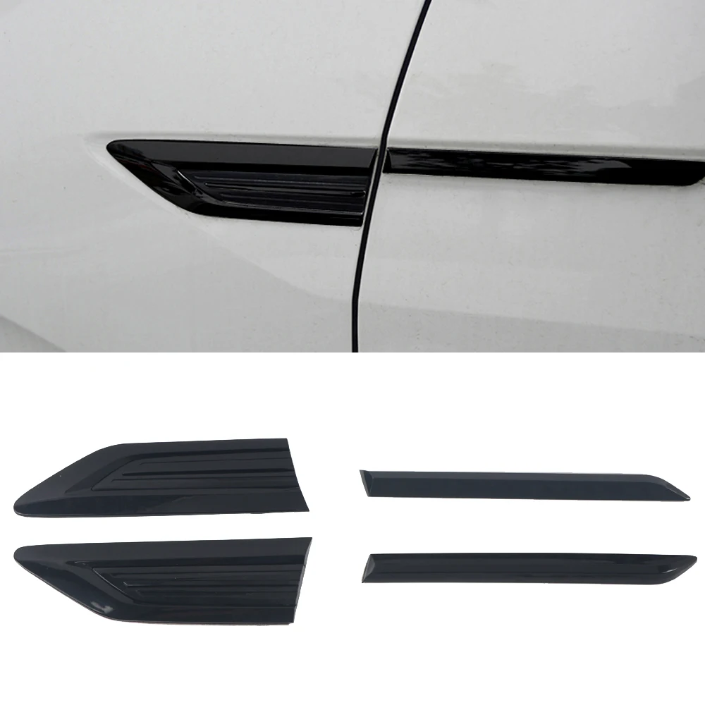 ABS Plastic Side Wing Fender Emblem Badge Stickers Cover Trim for Volkswagen Tiguan 2017 2018 2019 2020 2021 Accessories