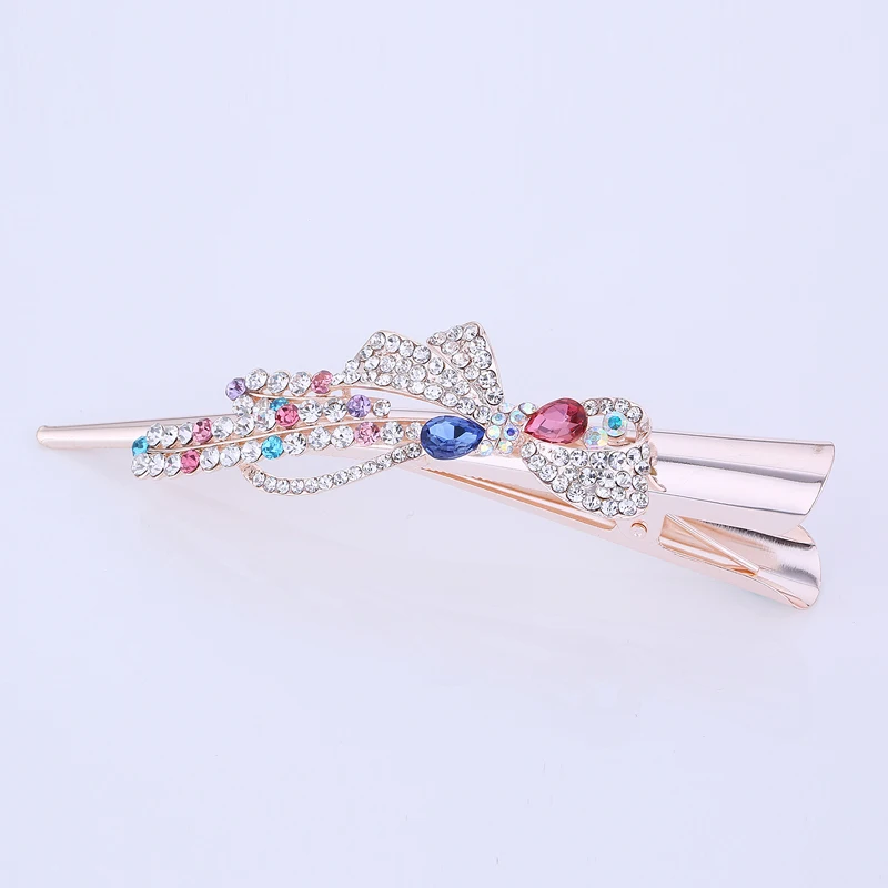 مشبك شعر معدني مذهل للنساء ، مشبك شعر كريستالي ، مشبك شعر من نوع Ibc ، إكسسوارات شعر