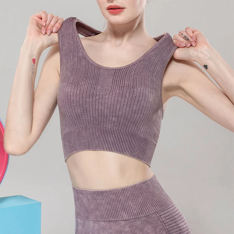

4 Color Yoga Bra for Women Gym New Sexy Seamless Sports Bras Yoga Wear Gather Fitness Outdoor Breathable Sports Underwear